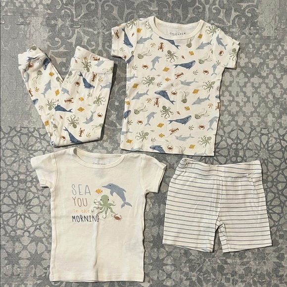 Chickpea Pajamas 4 Piece Set Sea Life 24m - Picture 1 of 8